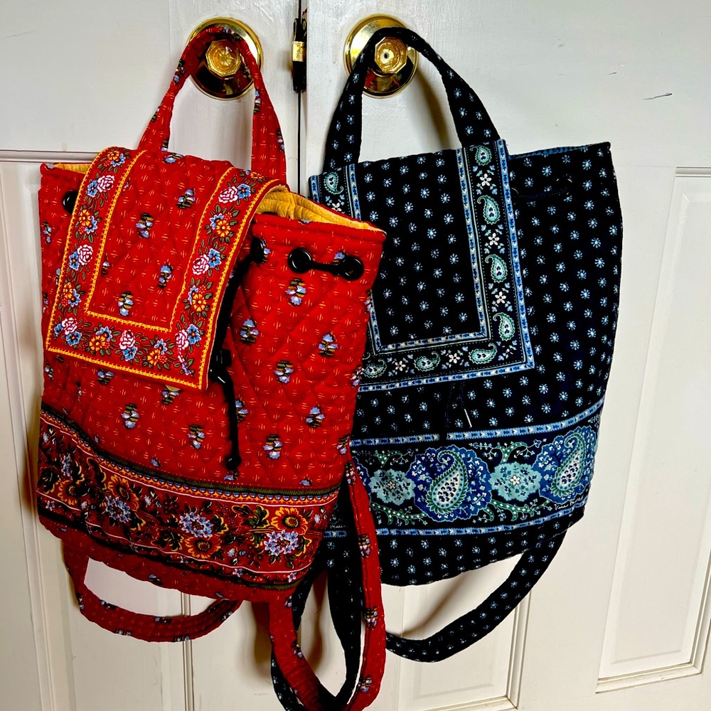 Vera Bradley Drawstring Backpacks (2)